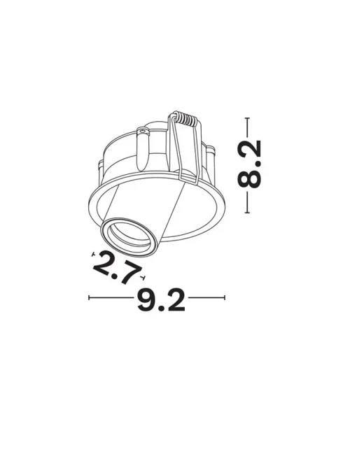 Spot Cortis LED 5 W, 220-240 V, 285 lm, 2700K, IP20, UGR <12, CRI ≥90, aluminiu