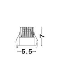 Spot BLADE LED 9 W, 220-240 V, 557 lm, 2700K, IP65, UGR <17, CRI ≥90, aluminiu 4