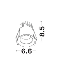 Spot Feller LED 15 W, 220-240 V, 833 lm, 2700K, IP20, UGR <19, CRI ≥90, aluminiu 4