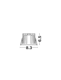 Spot Lox LED 10 W, 220-240 V, 847 lm, 3000K, IP54, UGR <19, CRI ≥90, aluminiu 3