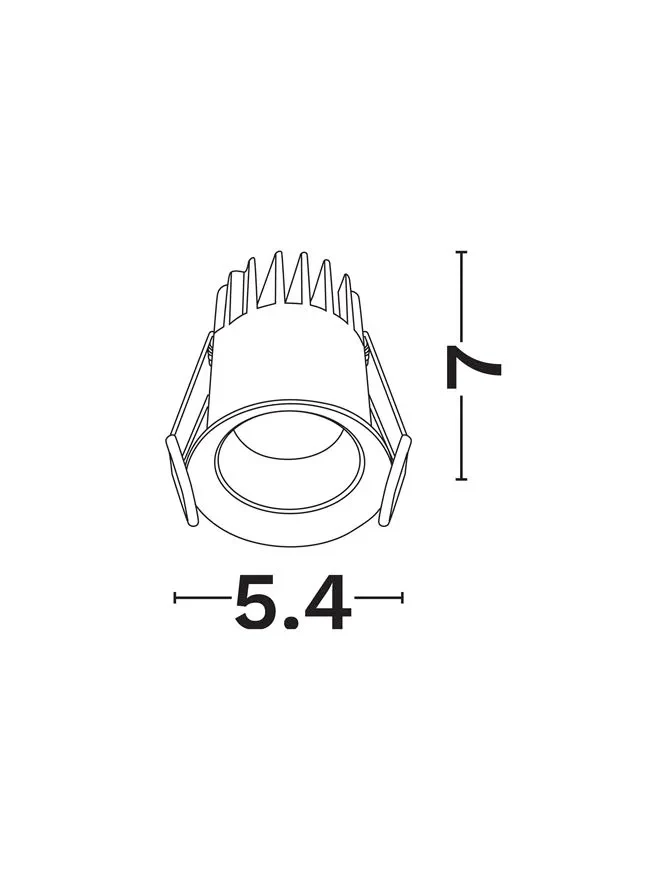 Spot Feller LED 10 W, 220-240 V, 585 lm, 3000K, IP20, UGR <19, CRI ≥90, aluminiu 4