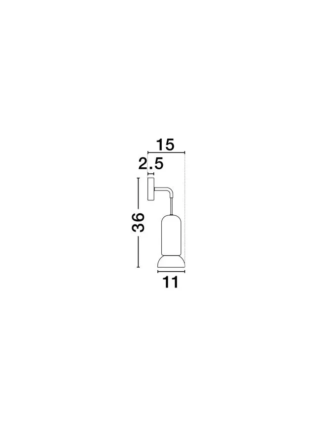 Aplică PARLO GU10, 1x10 W, 100-240 V, IP20, ceramică și oțel 10