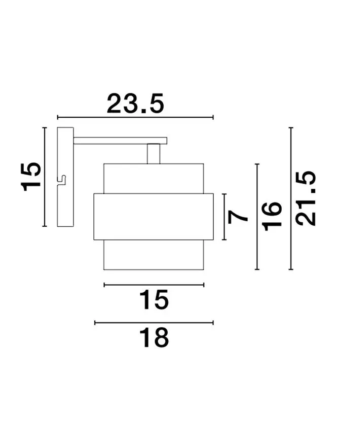 Aplică SIANNA E27, 1x12 W, 230 V, IP20, metal, sticlă și alamă 2