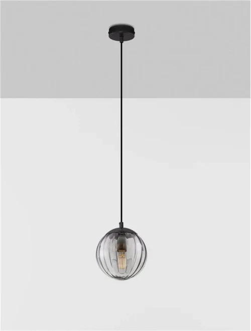 Suspensie ABBACUS E27, 1x12 W, 100-240 V, IP20, metal și sticlă