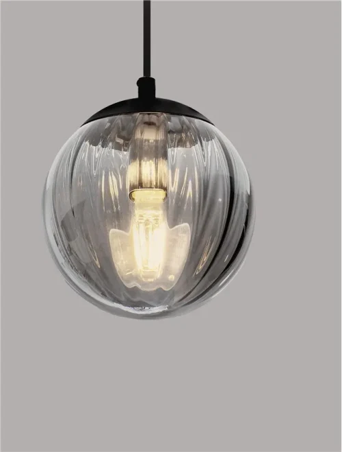 Suspensie ABBACUS E27, 1x12 W, 100-240 V, IP20, metal și sticlă