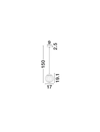 Suspensie ABBACUS E27, 1x12 W, 100-240 V, IP20, metal și sticlă 6