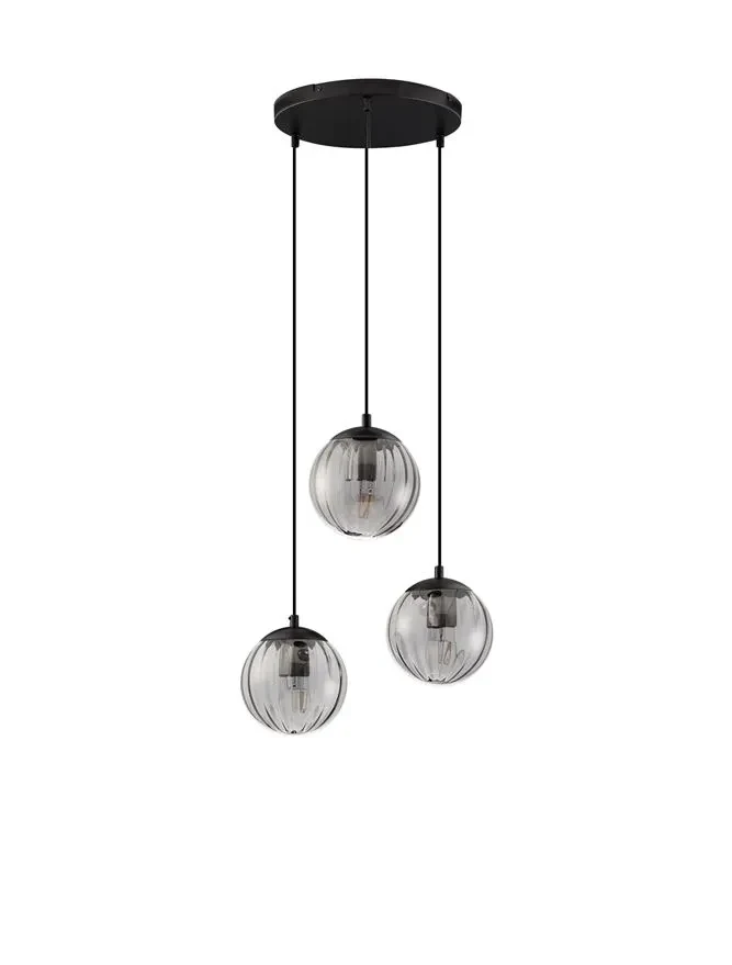 Suspensie ABBACUS E27, 3x12 W, 100-240 V, IP20, metal și sticlă 2