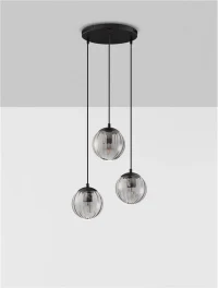 Suspensie ABBACUS E27, 3x12 W, 100-240 V, IP20, metal și sticlă 3