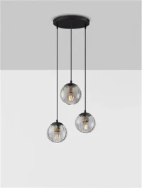 Suspensie ABBACUS E27, 3x12 W, 100-240 V, IP20, metal și sticlă 4