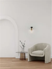 Aplică SIANNA E27, 1x12 W, 220-240 V, IP20, metal, sticlă și alamă