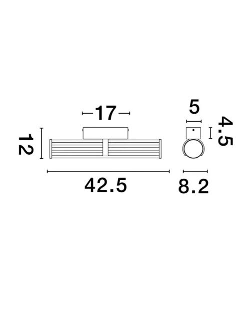 Aplică HEDULA LED 13 W, 220-240 V, 1164 lm, 3000K, IP20, metal și sticlă
