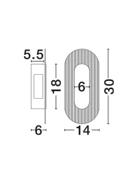 Aplică VETRIO LED 6 W, 220-240 V, 203 lm, 3000K, IP20, metal, sticlă și alamă 6