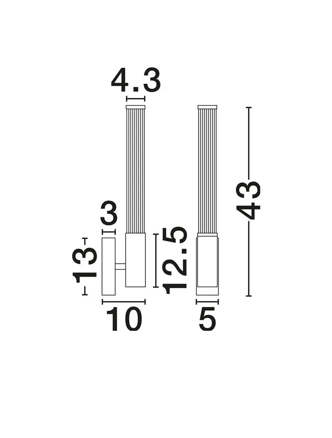 Aplică NOLD LED 8 W, 220-240 V, 603 lm, 3000K, IP44, acril, metal și sticlă 7