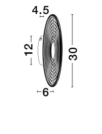 Aplică NOUS LED 8 W, 220-240 V, 72 lm, 3000K, IP20, sticlă 7