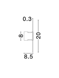 Aplică VETRIO LED 6 W, 220-240 V, 203 lm, 3000K, IP20, metal și sticlă 6