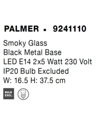Aplică PALMER E14, 2x5 W, 230 V, IP20, metal și sticlă 7