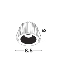 Spot Helio LED 14 W, 220-240 V, 663 lm, 2700K, IP20, UGR <19, CRI ≥90, aluminiu 4