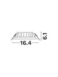 Spot Urby LED 15 W, 220-240 V, 1214 lm, 3000K, IP20, UGR <19, CRI ≥90, aluminiu 3