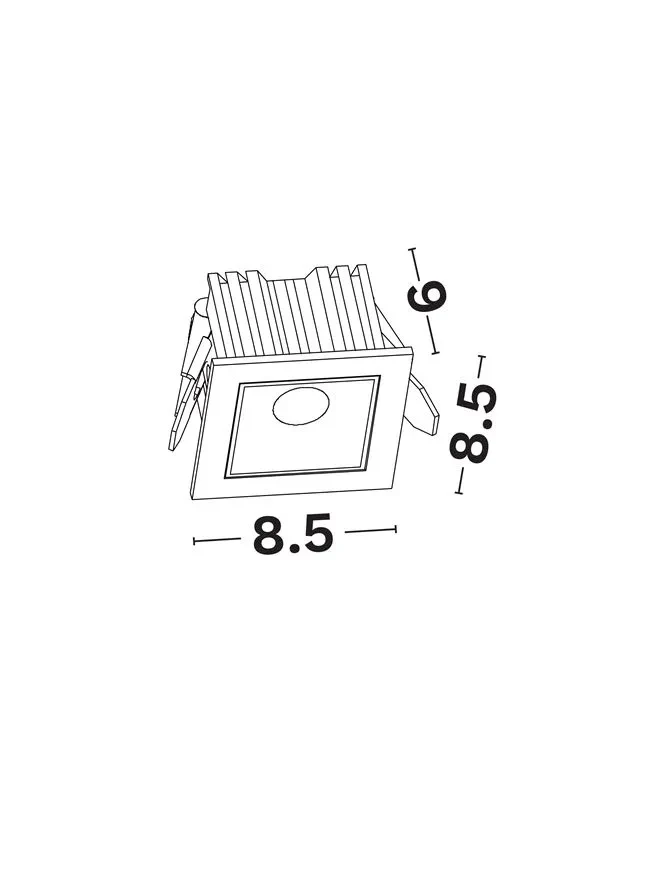 Spot Helio LED 13 W, 220-240 V, 625 lm, 3000K, IP20, UGR <19, CRI ≥90, aluminiu 4