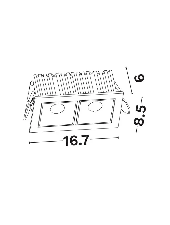 Spot Helio LED 25 W, 220-240 V, 1219 lm, 3000K, IP20, UGR <19, CRI ≥90, aluminiu 4