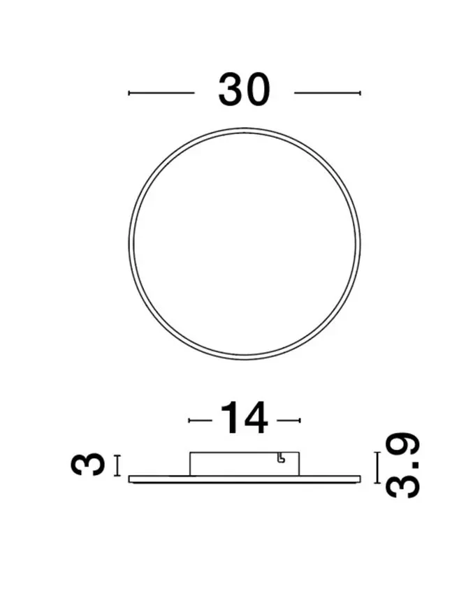 Aplică NEVO LED 21 W, 230 V, 1450 lm, 3000K, IP20, aluminiu și silicon 12