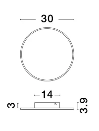 Aplică NEVO LED 21 W, 230 V, 1950 lm, 3000K, IP20, aluminiu și silicon 9