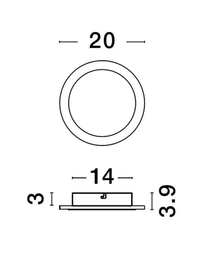 Aplică NEVO LED 21 W, 230 V, 1950 lm, 3000K, IP20, aluminiu și silicon 6