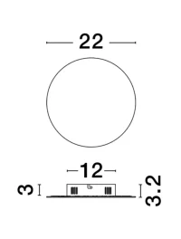 Aplică CYRCLE LED 12 W, 230 V, 1300 lm, 3000K, IP20, aluminiu și silicon 9