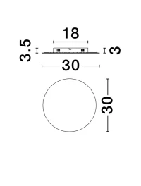 Aplică CYRCLE LED 21 W, 220-240 V, 1822 lm, 3000K, IP20, acril și oțel 6