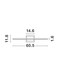 Aplică AZURE LED 13 W, 230 V, 600 lm, 3000K, IP20, aluminiu și silicon 14