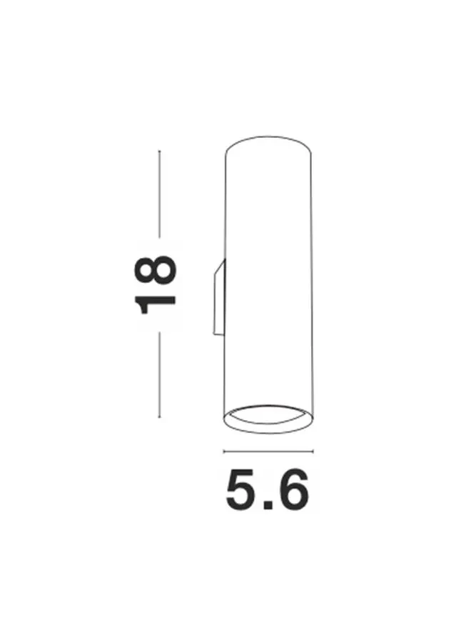 Aplică NOSA GU10, 2x10 W, 220-240 V, IP20, aluminiu 2