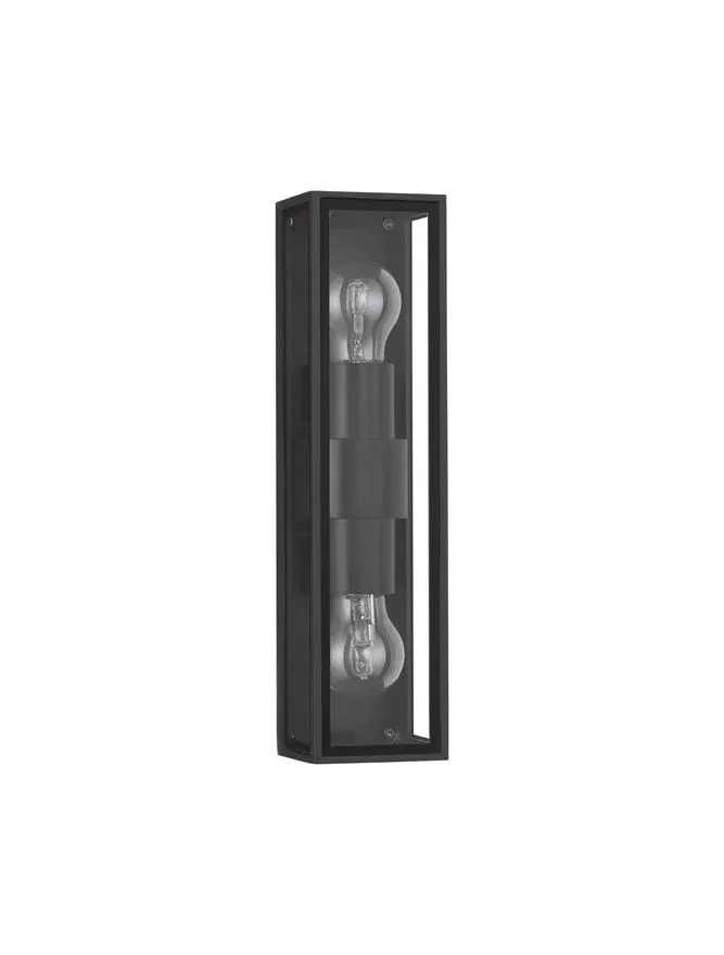 Aplică exterior REGINA E27, 2x12 W, 220-240 V, IP54, aluminiu și sticlă 2