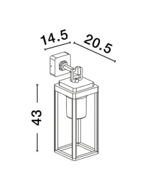 Aplică exterior FIGO E27, 1x12 W, 220-240 V, IP65, aluminiu și acril 13