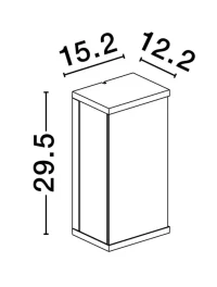 Aplică exterior REGINA E27, 1x12 W, 220-240 V, IP65, aluminiu și sticlă 9