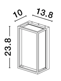 Aplică exterior REGINA E27, 1x12 W, 220-240 V, IP65, aluminiu și acril 12