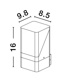 Aplică exterior SELENA E27, 1x12 W, 220-240 V, IP65, aluminiu și acril 11