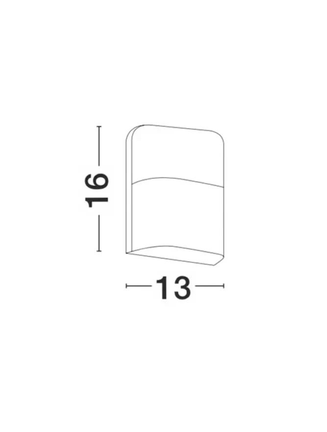 Aplică exterior DROPLET LED 6 W, 100-240 V, 230 lm, 3000K, IP65, aluminiu și acril 2