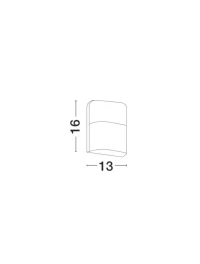 Aplică exterior DROPLET LED 6 W, 100-240 V, 230 lm, 3000K, IP65, aluminiu și acril 3