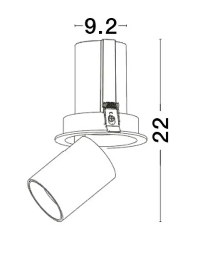 Spot NARUTO 20 W, 230 V, 1848 lm, 3000K, IP20, UGR <19, CRI ≥90, aluminiu 3
