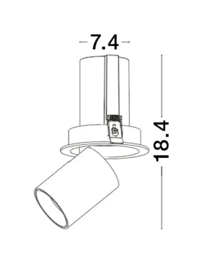 Spot NARUTO LED 15 W, 230 V, 1295 lm, 3000K, IP20, UGR <19, CRI ≥90, aluminiu 3