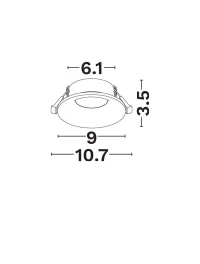 Spot Crib GU10, 1x10 W, 220-240 V, IP20, aluminiu 3