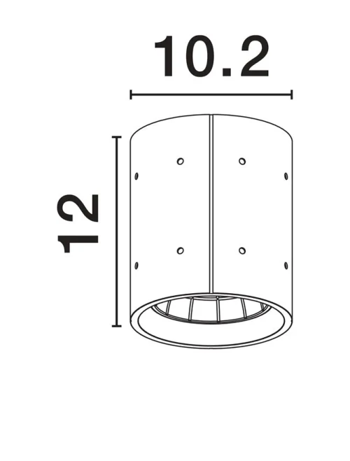 Plafonieră exterior RITZ LED 10 W, 220-240 V, 1044 lm, 3000K, IP65, ciment