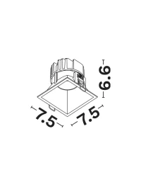 Spot Germin LED 10 W, 220-240 V, 813 lm, 3000K, IP54, CRI ≥90, aluminiu 6