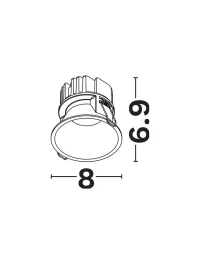 Spot Germin LED 10 W, 220-240 V, 813 lm, 3000K, IP54, CRI ≥90, aluminiu 5