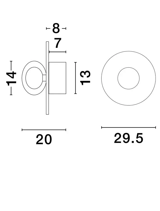 Aplică VRAHOS G9, 1x5 W, 100-240 V, IP20, beton și sticlă 7
