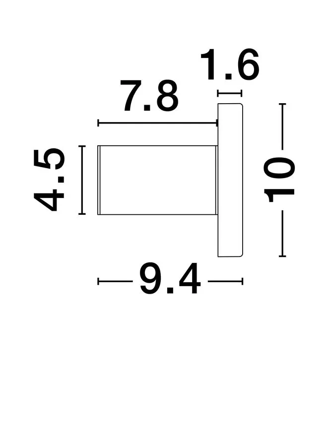 Aplică NANO LED 5 W, 220-240 V, 152 lm, 3000K, IP20, aluminiu 7