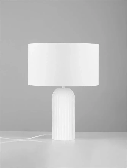 Veioză AMMOS E27, 1x12 W, 100-240 V, gips și textil