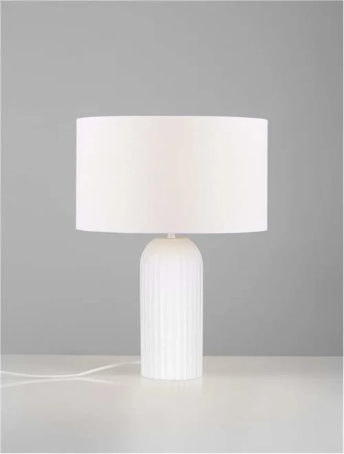 Veioză AMMOS E27, 1x12 W, 100-240 V, gips și textil