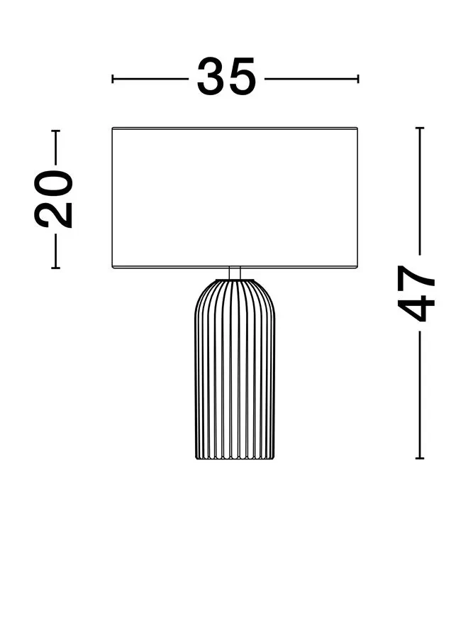 Veioză AMMOS E27, 1x12 W, 100-240 V, gips și textil 7