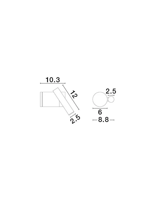 Aplică CICLO LED 4 W, 220-240 V, 166 lm, 3000K, IP20, dimmabil tactil în 3 trepte, aluminiu 8